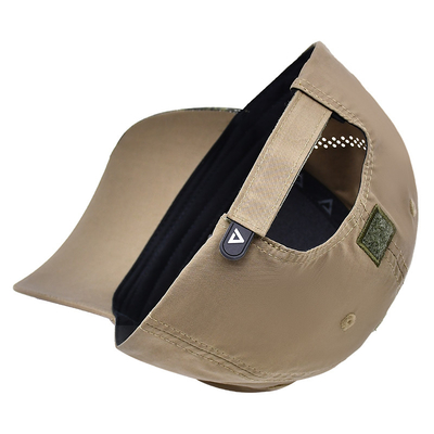 Adjustable Velcro Strap 6 Panel Baseball Cap With Curved Visor And 6 Eyelets