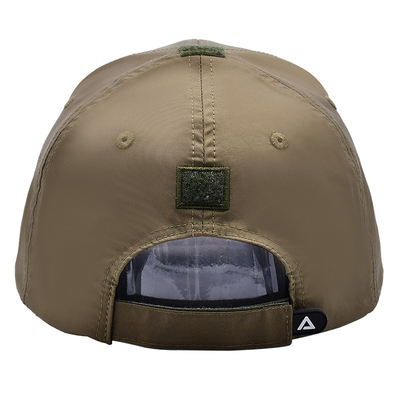 Adjustable Velcro Strap 6 Panel Baseball Cap With Curved Visor And 6 Eyelets