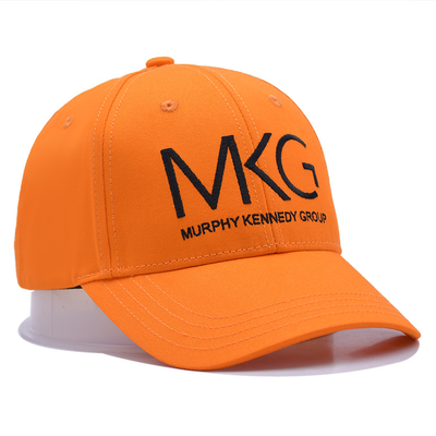 Structed Front Panel Six-Panel Baseball Cap Cotton Fabric With Embroidery Logo