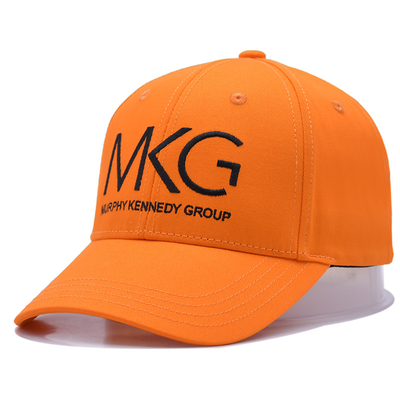 Structed Front Panel Six-Panel Baseball Cap Cotton Fabric With Embroidery Logo
