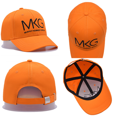 Structed Front Panel Six-Panel Baseball Cap Cotton Fabric With Embroidery Logo