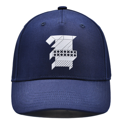 Stylish 5 Panel Baseball Cap In Cotton Fabric With Embroidered Logo And Stitching