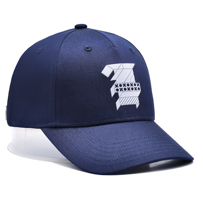 Stylish 5 Panel Baseball Cap In Cotton Fabric With Embroidered Logo And Stitching