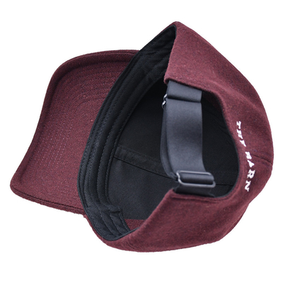 High Profile 6 Panel Baseball Cap With Adjustable Strap Closure And Cotton Sweatband