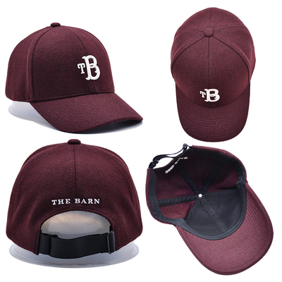 High Profile 6 Panel Baseball Cap With Adjustable Strap Closure And Cotton Sweatband