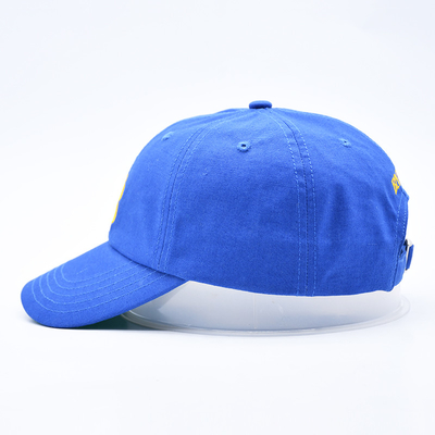 Customized Embroidered Logo Unstructured 6 Panel Baseball Cap With Curved Visor