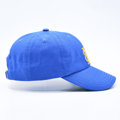 Customized Embroidered Logo Unstructured 6 Panel Baseball Cap With Curved Visor