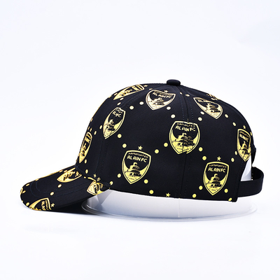 Customized screen printing Logo Unstructured 6 Panel Baseball Cap With Curved Visor