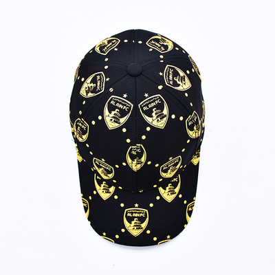 Customized screen printing Logo Unstructured 6 Panel Baseball Cap With Curved Visor