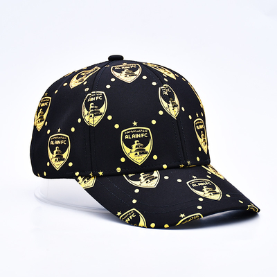 Customized screen printing Logo Unstructured 6 Panel Baseball Cap With Curved Visor