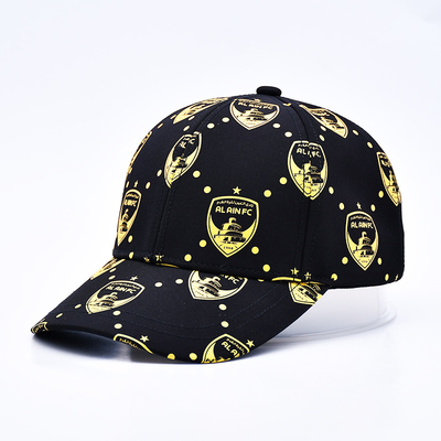 Customized screen printing Logo Unstructured 6 Panel Baseball Cap With Curved Visor
