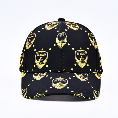 Customized screen printing Logo Unstructured 6 Panel Baseball Cap With Curved Visor