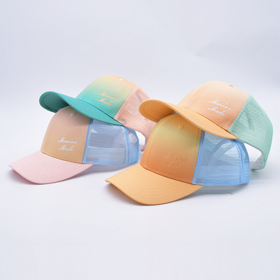 factory price Six Panel Constructured  Trucker Baseball Cap Match The Fabric Color
