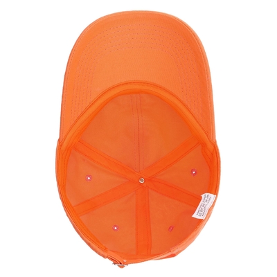 Wholesale 6 Panel Curved Brim Baseball Cap Unisex Orange Sprot hats