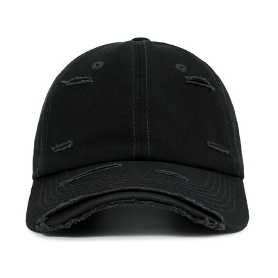 Hot Selling 6 Panel Baseball Cap Cool Black Sport Hats Unisex