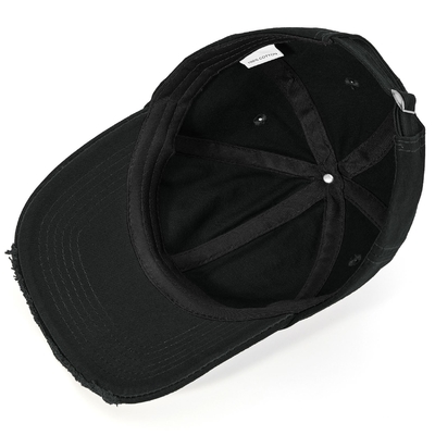 Hot Selling 6 Panel Baseball Cap Cool Black Sport Hats Unisex