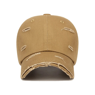 Fashion Khaki Outdoor Hat 6 Curved Visor Panel Baseball Cap With Lower Price