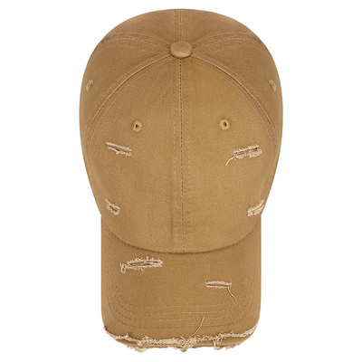 Fashion Khaki Outdoor Hat 6 Curved Visor Panel Baseball Cap With Lower Price