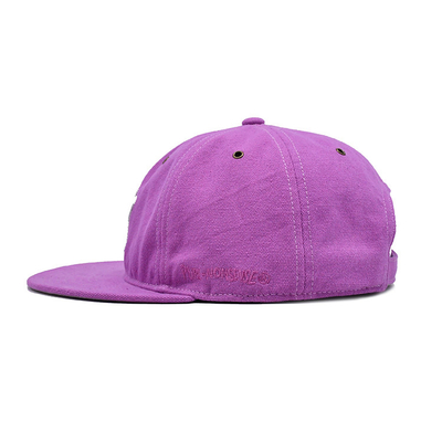 Pink Flat Brim Snapback Hat with Self Fabric Closure And 3D embroidery Logo