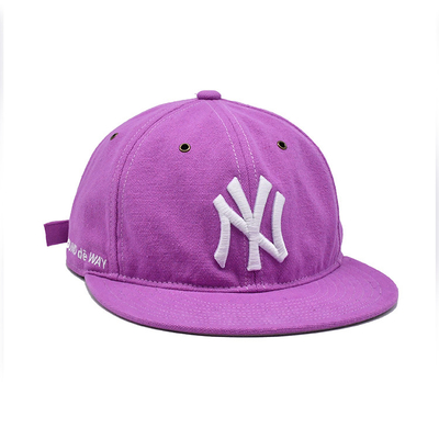 Pink Flat Brim Snapback Hat with Self Fabric Closure And 3D embroidery Logo
