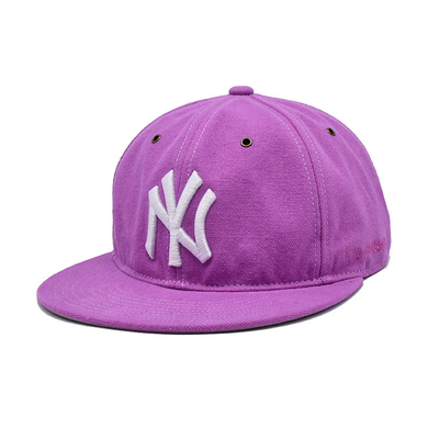 Pink Flat Brim Snapback Hat with Self Fabric Closure And 3D embroidery Logo