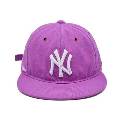 Pink Flat Brim Snapback Hat with Self Fabric Closure And 3D embroidery Logo
