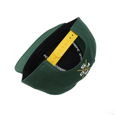 Breathable Plastic Snapback Hats with Structured Flat Brim And Custom Embroidery Logo Camo Color