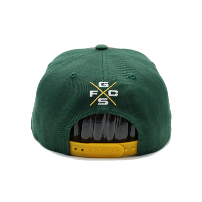 Breathable Plastic Snapback Hats with Structured Flat Brim And Custom Embroidery Logo Camo Color