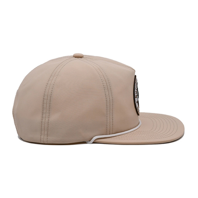 Breathable Lightweight Snapback Caps with Plastic Closure And Embroidery Patch