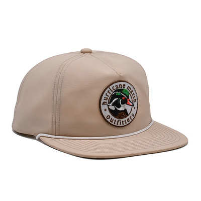 Breathable Lightweight Snapback Caps with Plastic Closure And Embroidery Patch
