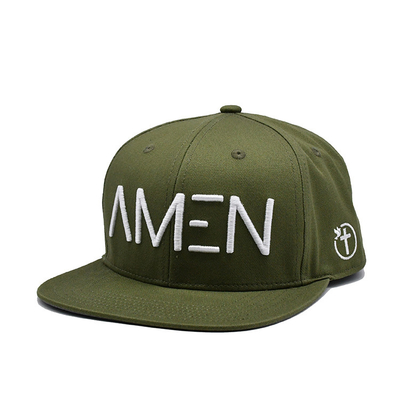 Customized Logo Embroidered Snapback Hat with Lightweight Cotton