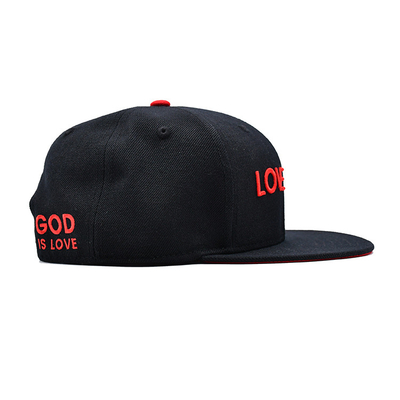 Snapback Hat in Adjustable Sizes With 3D Embroidery Logo And inner tape printing Woven Label