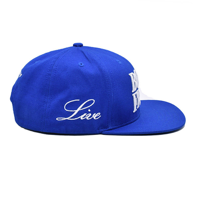 Breathable Flat Brim Snapback Hat with Custom Embroidery Logo