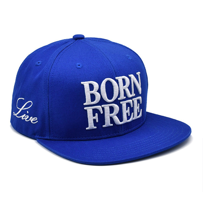 Breathable Flat Brim Snapback Hat with Custom Embroidery Logo