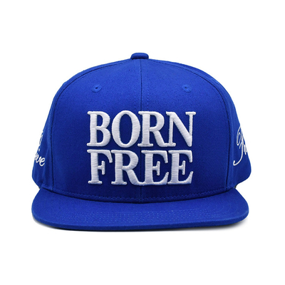 Breathable Flat Brim Snapback Hat with Custom Embroidery Logo