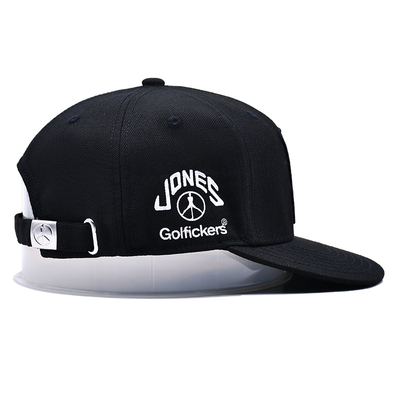 Embroidered Structured Snapback Hats with Flat Visor Cotton Fabric And Inner Tape Printing