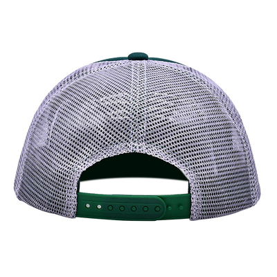 Customized Sponge Comfortable 6 Panel Flat Visor Constructed Trucker Cap With Embroidery Patch