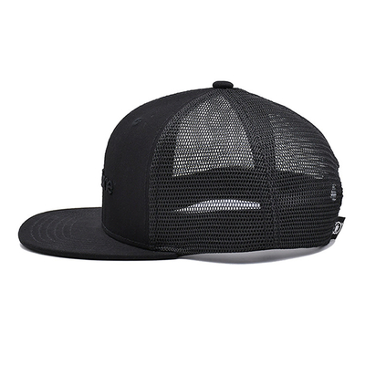 Breathable Cotton 6 Panel Unisex Trucker Cap with Embroidered Logo And Woven Label