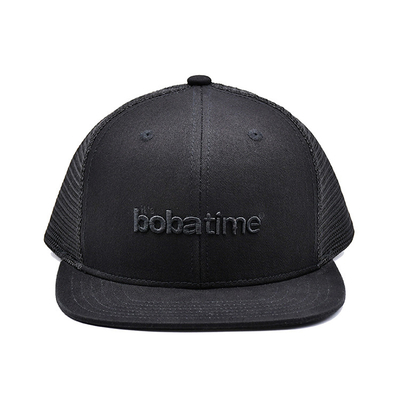 Breathable Cotton 6 Panel Unisex Trucker Cap with Embroidered Logo And Woven Label