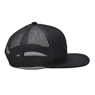 Breathable Cotton 6 Panel Unisex Trucker Cap with Embroidered Logo And Woven Label