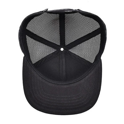 Breathable Cotton 6 Panel Unisex Trucker Cap with Embroidered Logo And Woven Label