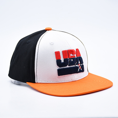 Custom Embroidered Flat Brim Snapback Hats With Black Or Customize Colors