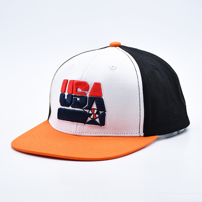 Custom Embroidered Flat Brim Snapback Hats With Black Or Customize Colors