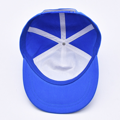 High quality custom printed snapback caps blue unstructured 5 panels flat brim outdoor soft hip hop hats for men
