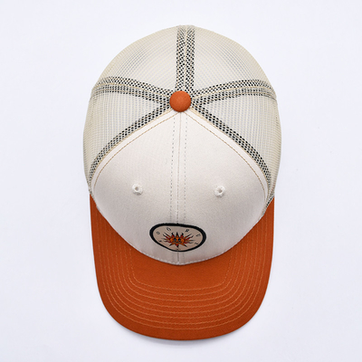 Custom High Quality Two Tone 6 Panel Trucker Cap with A Little Curve Brim