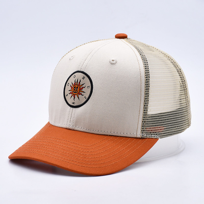 Custom High Quality Two Tone 6 Panel Trucker Cap with A Little Curve Brim
