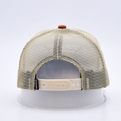 Custom High Quality Two Tone 6 Panel Trucker Cap with A Little Curve Brim