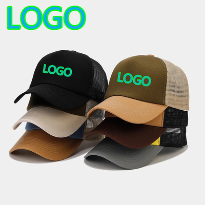 Custom 5 Panel Mesh Trucker Cap Unisex Blank Plain Trucker Cap