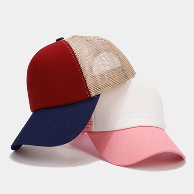 Oem High Quality Wholesale Mesh Trucker Cap 5 Panel Plain Back Trucker Hat Custom Gorras Mesh Hats