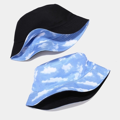 Oem 100% Cotton Summer Beach Reversible Bucket Hat Cap High Quality Custom Double Sided Fisherman Hats